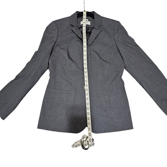 Calvin Klein Women's Gray Stretch Blazer Jacket Size 8 - Picture 8 of 9